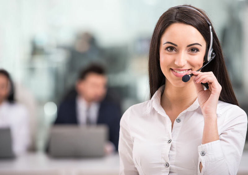 Female virtual receptionist